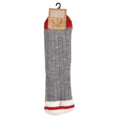 Chaussettes pantoufles en tricot chandail doublées de sherpa