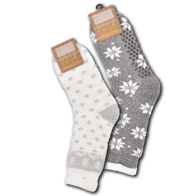 Mi-mollet doublé en sherpa avec flocon de neige Jacquard