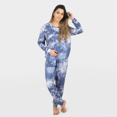 Haut à capuche avec jogging délavé