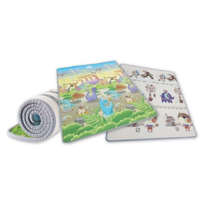 Tapis de jeu pour bébé double face 
