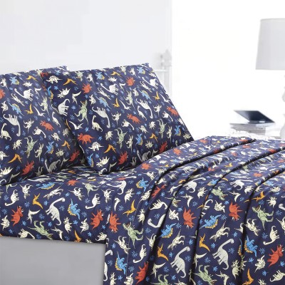 Velociraptor - Sheet Set Navy Microfiber
