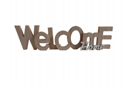 Mot décoratif welcome home