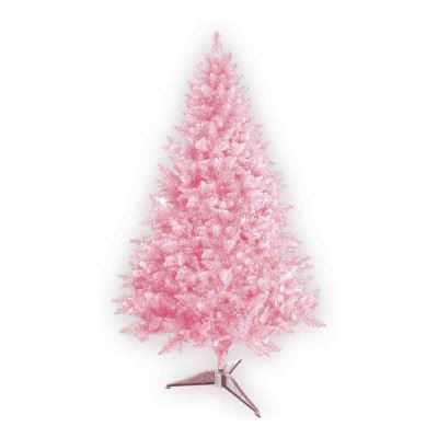 1.21m B/o  Rose floqué pré-éclairé  Pin en pvc 70 5mm Dual Led