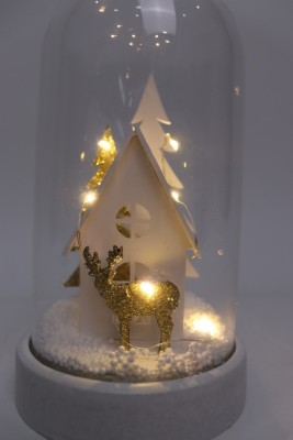 Xmas Dôme en verre éclairée de Noël 