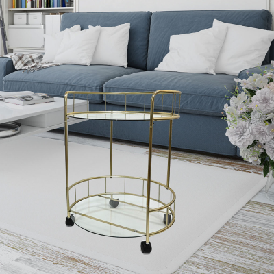 Atelier Du Nord - Trolley With 4 Wheel And Tempering Glass