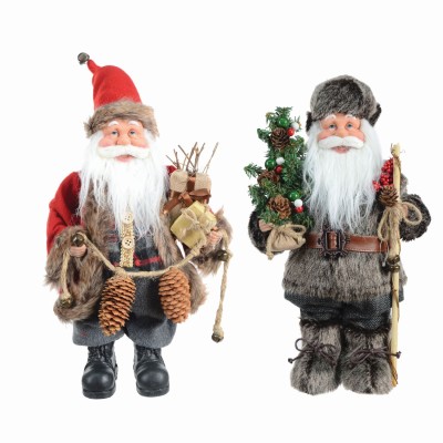 2 tissu debout du père Noël de 15 po