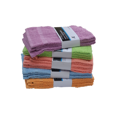 3pk Hand Towel 15x25in Solid Cotton