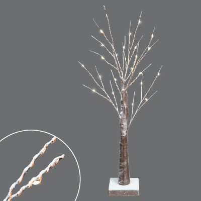 24" Led B/O Ligth-Up Snowy Tree B/O