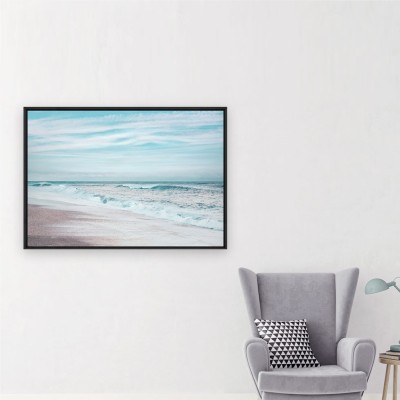 Canvas Framed Wavy Beach