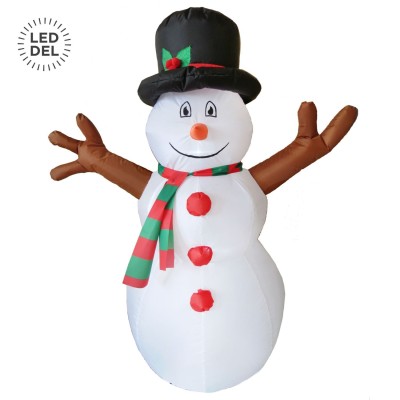 Bonhomme de neige gonflable de 4 ', 3 ampoules menées