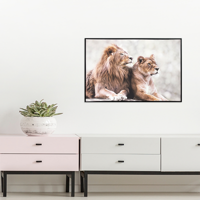 Lion Canvas Framed 75x115