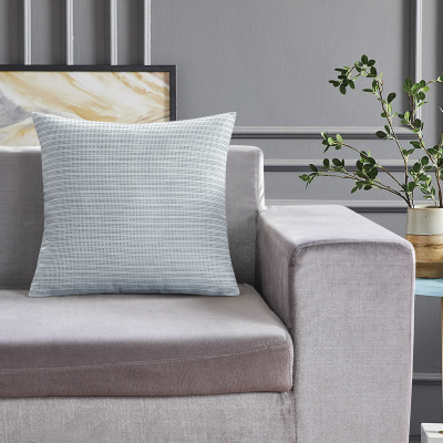 Laurette | Ensemble de 2 coussins Jacquard 18x18" Gris