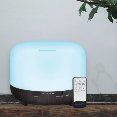 Diffuser Led White & Dark Wood Base 500ml