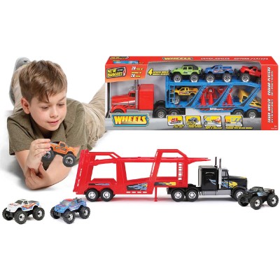 New Bright   22 Car Carrier W/4 Trucks