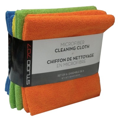 Chiffons de nettoyage en microfibre 8 pièces