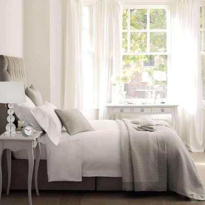 Blanc De Blanc - Ensemble de draps riches en coton T1500, blanc roi