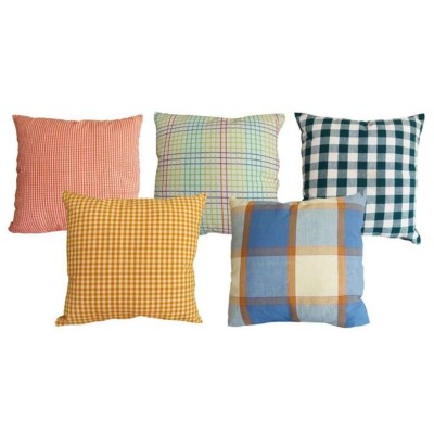 Coussins Décoratifs Asst Plaid And Stripe 18x18