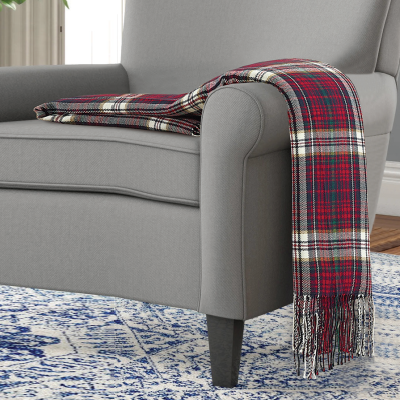 Fraser- Plaid Throw 50x60 Red