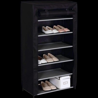 Studio 707 - Fabric Shoe Cabinet - Black