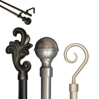 PLASTIC DOUBLE FINIAL POLE SET