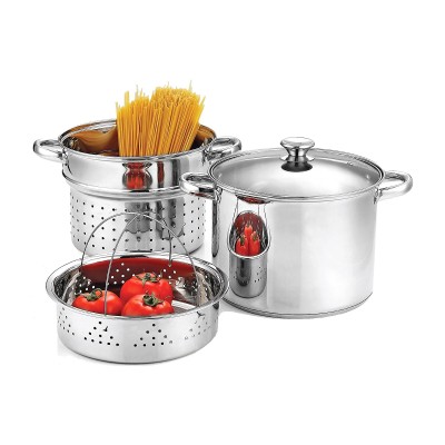 À la Cuisine - Ensemble de vapeur 4 pièces en acier inoxydable