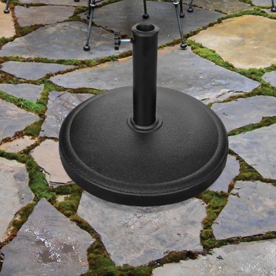 Porte-parasol circulaire noir