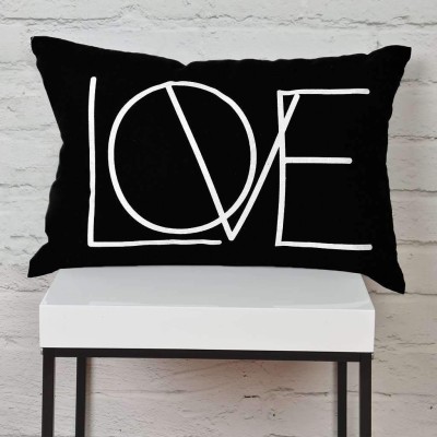 Coussin 13x19 Love Noir / Blanc