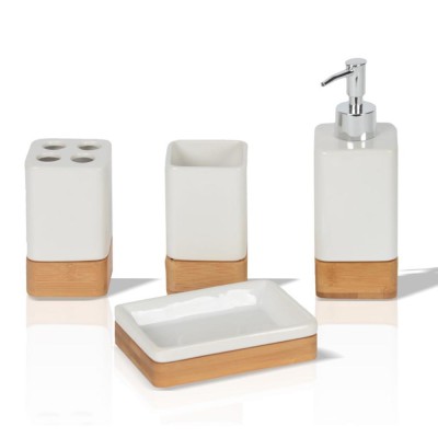 Accessoires de salle de bain Spa Bamboo 4 pièces