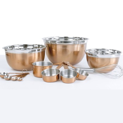 À la Cuisine - 12 Piece Copper Finish Mixing and Measuring Set