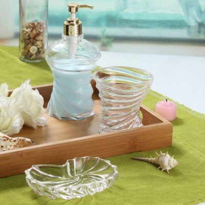 Ensemble d'accessoires de salle de bain en verre 3 pièces