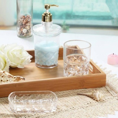 Ensemble d'accessoires de salle de bain en verre 3 pièces