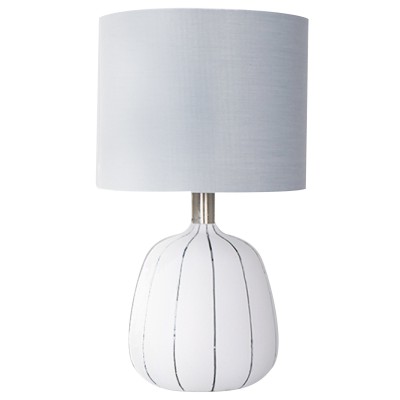 Lampe en céramique à rayures