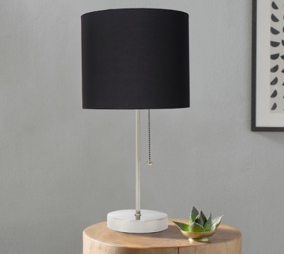 Lamp with metal base