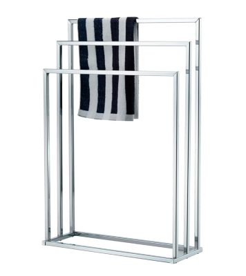 Chrome Steel Standing Towel Rack Sandra Venditti