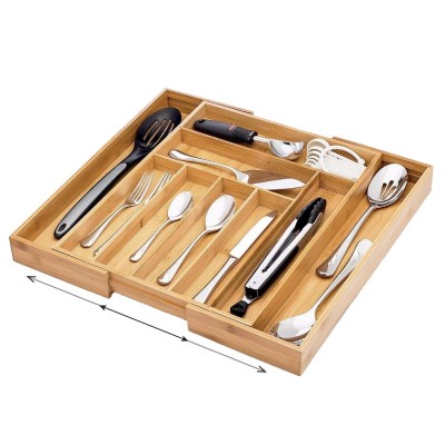 Organisateur de tiroir extensible en bambou