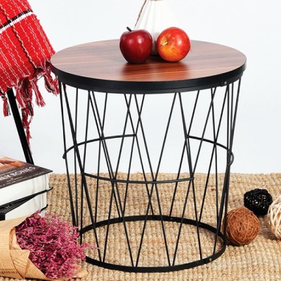 Table d'appoint ronde de style contemporain