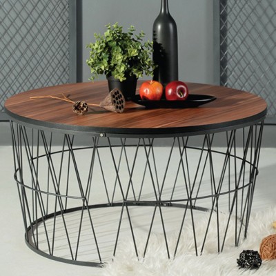 Paidge - Table basse ronde de style contemporain