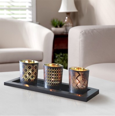 Support de bougie de lumière de thé 4 pièces