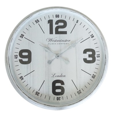 30 Inch White Clock