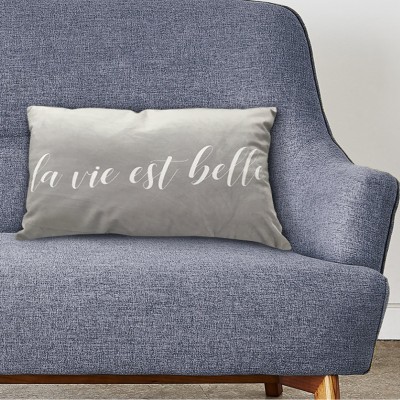 Lauren Taylor - Coussin en velour «La vie est belle»