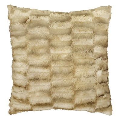 Monroe | Coussin texturé en fausse fourrure | 18x18"