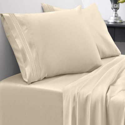 Ensemble de draps égyptien de luxe avec broderie