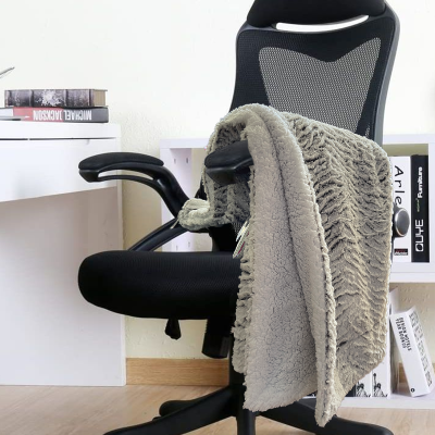 Marius -Throw 50x60 Pv Fleece/sherpa Grey