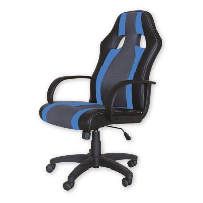 Black & Royal Blue Large Office Chair