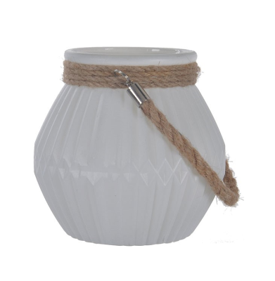 Lantern W/jute Rope