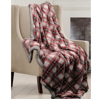 LAUREN TAYLOR - GRIFFIN - Jeté en plaid griffon avec reverse sherpa