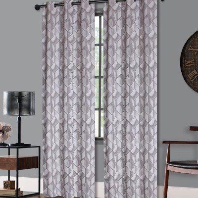 Priya - Panneaux à œillets jacquard gris | 38x84" | Ensemble de 2