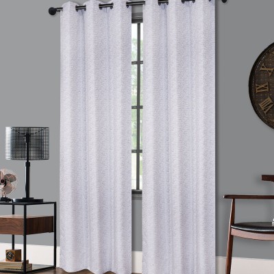 Lyra - Panneaux à œillets jacquard blanc | 38x84" | ﻿Ensemble de 2