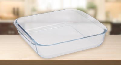 Plat de cuisson carré en verre