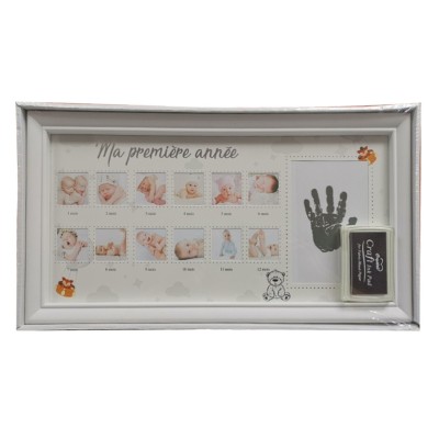 Baby 12 Month Photo Frame With Ink Pad